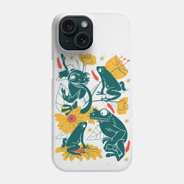 Vintage Frog Illustration Phone Case by SLAG_Creative