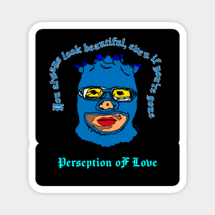 Blue Balaclava Mask With Quote Magnet