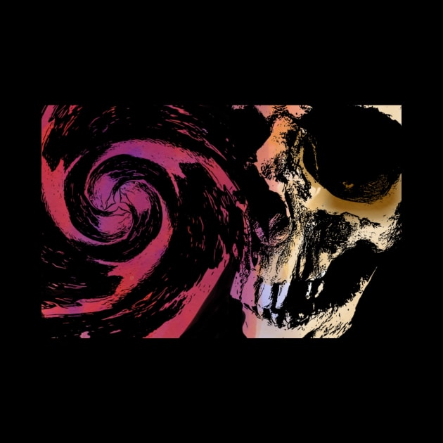 Trippy Skull by IcarusPoe