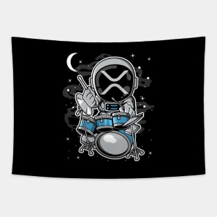 Astronaut Drummer Ripple XRP Coin To The Moon Crypto Token Cryptocurrency Blockchain Wallet Birthday Gift For Men Women Kids Tapestry