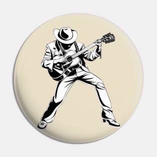 Dwight Yoakam Playing Guitar Pin