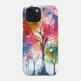 Colorful Trees Phone Case