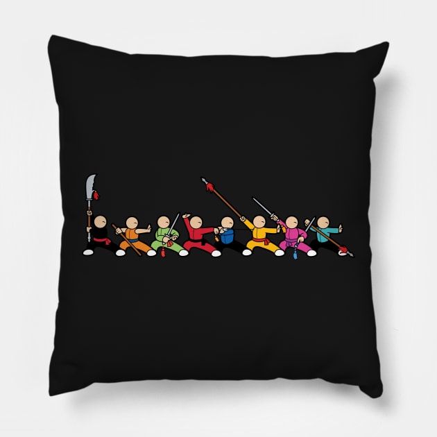 MiniFu: Full Wushu lineup Pillow by Cedarseed