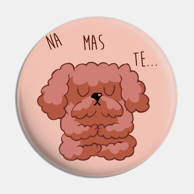 Namaste Poodle Pin by huebucket