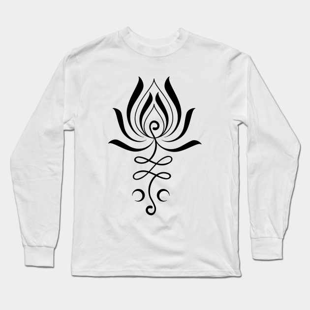 Simple Lotus Symbol Yoga Unalome Tattoo - Lotus Flower - Long Sleeve T-Shirt | TeePublic Simple Lotus Symbol Yoga Unalome Tattoo - Lotus Flower - Long Sleeve T-Shirt | TeePublic