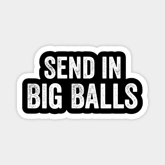 Send-in-Big-Balls Magnet by ArtistTee ⭐⭐⭐⭐⭐