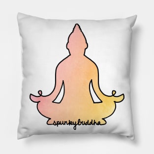 Sunset Buddha (Dark Text) Pillow