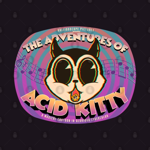 The Legend of Acid Kitty Pt. 3 - The TV Show - Cute Retro Tripping Kitten Cartoon by kgullholmen