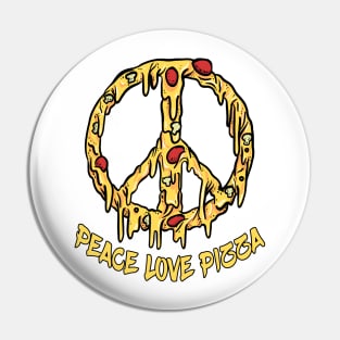 Peace Love Pizza Peace Symbol Pin