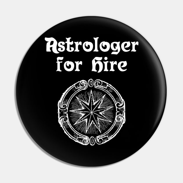 Astrologer for Hire -with Star Badge Pin by TraditionalWitchGifts