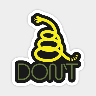 In Vogue Modern Yellow Minimalist Gadsden Snake Flag Stylish Dont Tread On Me Magnet