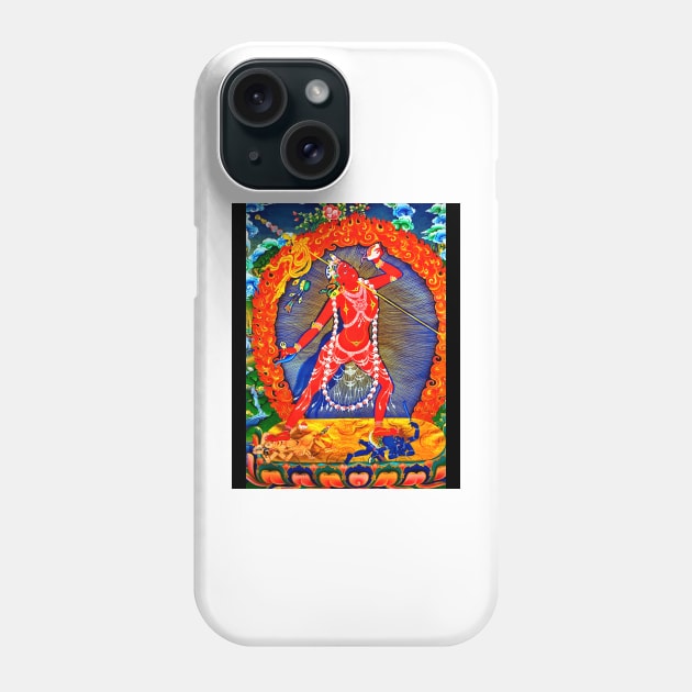 Vajrayogini Dakini Tibetan Buddhist Thangka Art Phone Case by TammyWinandArt