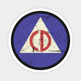 Cold War Civil Defense Fallout Shelter Icon Magnet