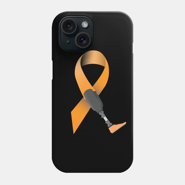 Amputee Awareness Ribbon Phone Case by O&P Memes