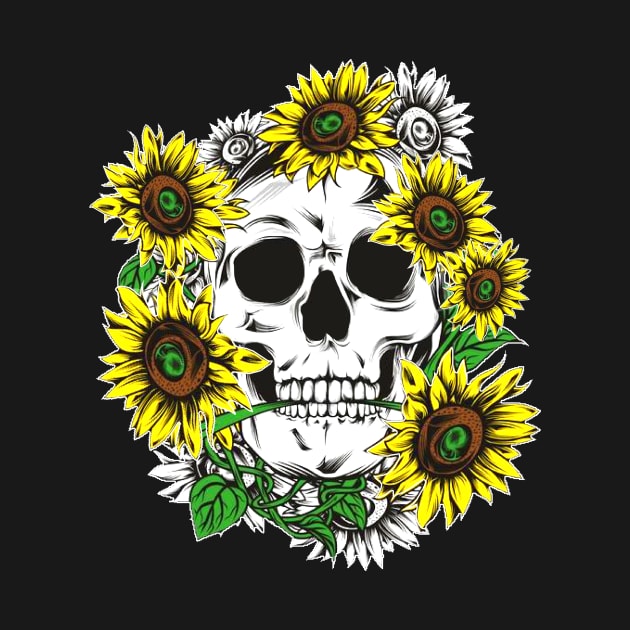 skull sunflower by Simpsonfft