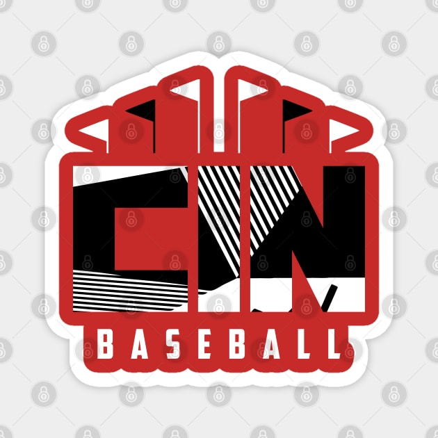 CIN Baseball Ballpark Magnet by funandgames