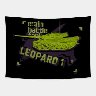 Leopard 1 side view shabby image Tapestry