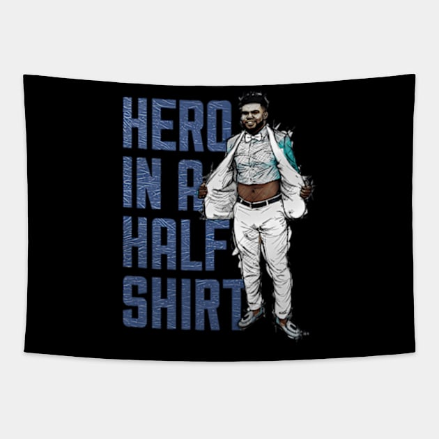 Ezekiel Elliott Dallas Hero Tapestry by caravalo