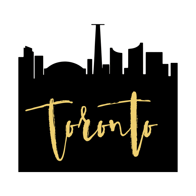 TORONTO CANADA DESIGNER SILHOUETTE SKYLINE ART by deificusArt