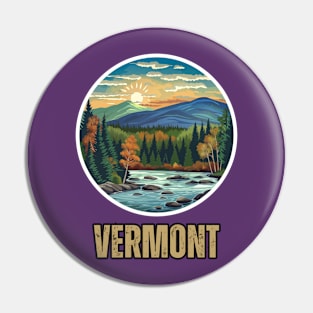 Vermont State USA Pin