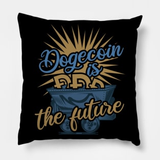 Dogecoin HODL Crypto Dogecoin Meme To The Moon Pillow