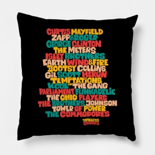 Funk Legends: The Groovy Rhythm of Cult Bands Pillow