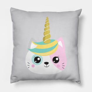 Unicorn Cat, Cute Cat, Little Cat, Kitten, Kitty Pillow