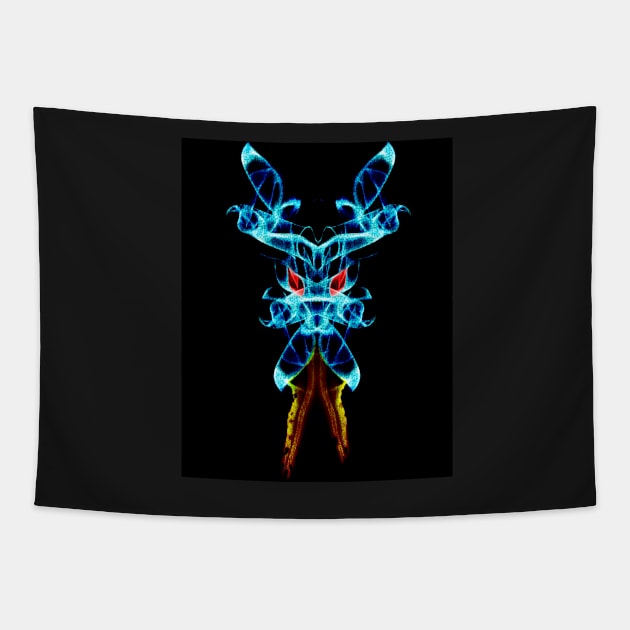 Smoke Art Abstract design of a chibi super villian! Tapestry by AvonPerception