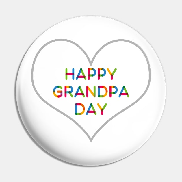 Happy Grandpa Day. Matching Grandpa Pin by slawers