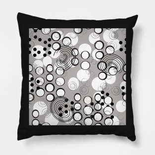 Abstract Grungy Circles Pillow