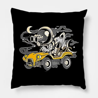 Astronaut Adventure • Funny And Cool Sci-Fi Cartoon Drawing Design Great For Any Occasion And For Everyone Pillow