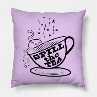 Kitty Spill the Tea Pillow