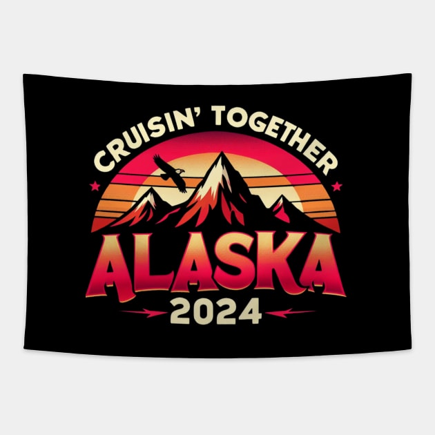 cruisin together alaska 2024 vacation trip Tapestry by Uniqueify