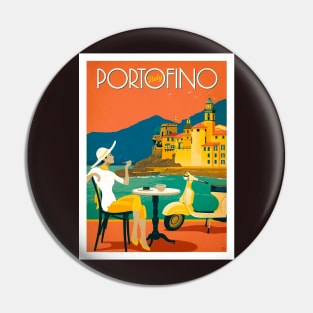 Portofino Italy Advertising Travel and Tourism Print Pin