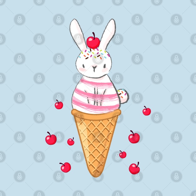 Bunny Ice Cream by ilustraLiza