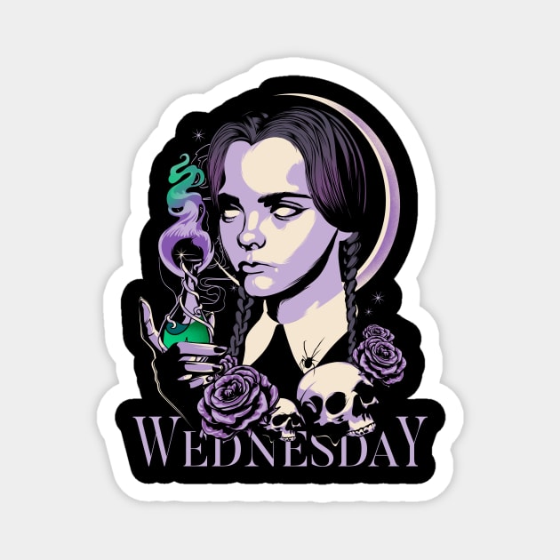 Wednesday Addams Magnet by Heymoonly