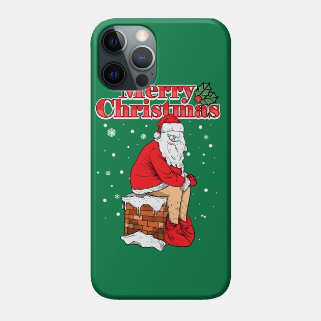 Merry Christmas Santa Clause Chimney Poop - Santa Claus - Phone Case