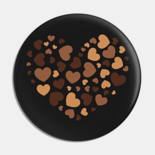 Melanin hearts Pin