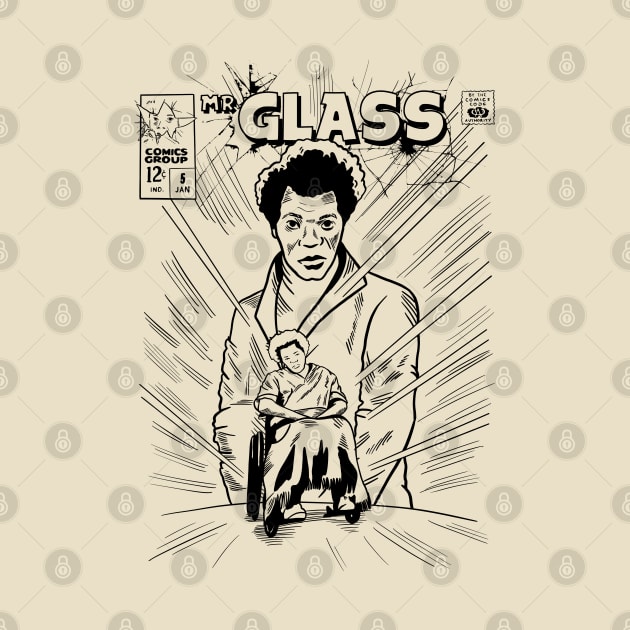 Mr. Glass Comic B/W by ribandcheese