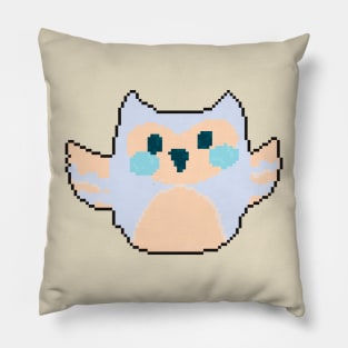 Chirpy Charm: Pixel Art Cute Bird Design for Trendy T-Shirts Pillow