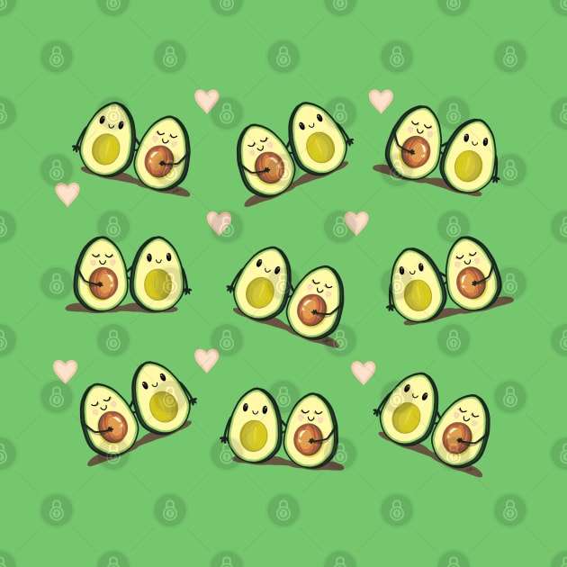 Two Halves Avocado Pattern by ElephantShoe