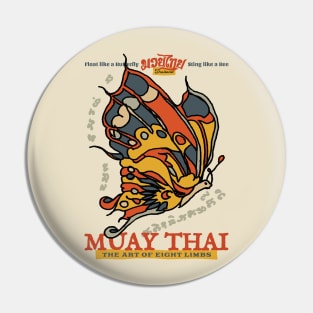 Muay Thai Tattoo Butterfly Pin