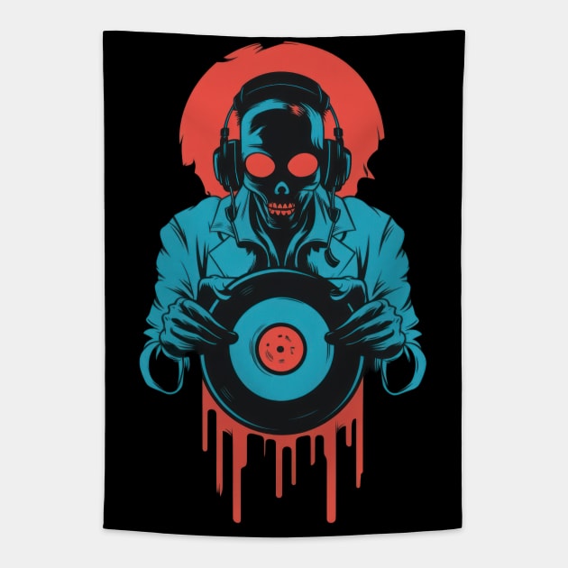 Beats of the Undead: Music Beyond the Grave Tapestry by TooplesArt