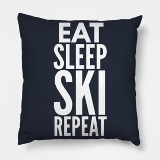 EAT SLEEP SKI REPEAT - SKIING Pillow