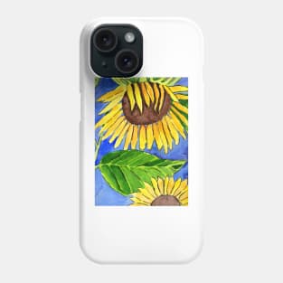 Bright Sunflowers Mixed Media Art Phone Case