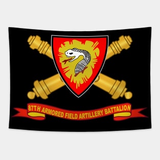 87th Armored Field Artillery Battalion - DUI w Br - Ribbon X 300 Tapestry