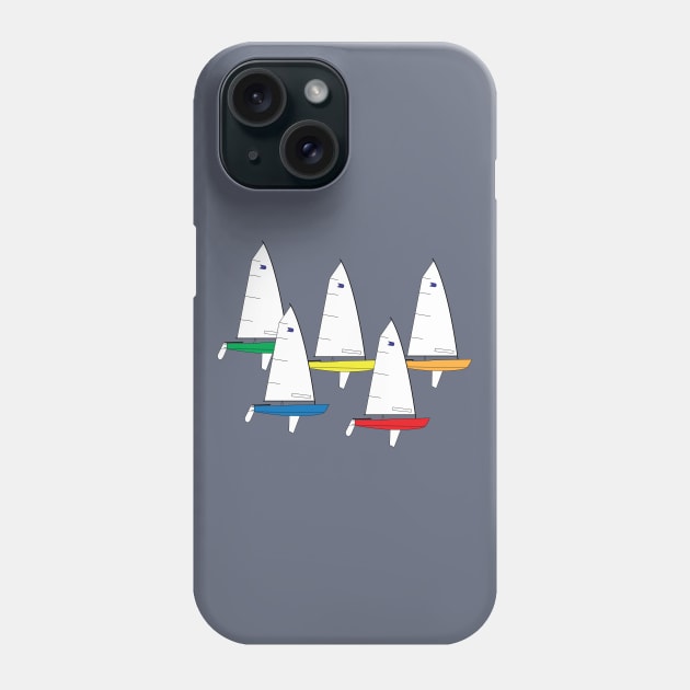 OK Dinghy Sailboats Racing Phone Case by CHBB