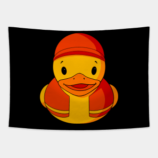 Road Construction Rubber Duck Tapestry
