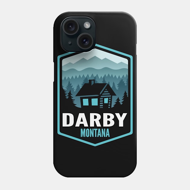 Darby Montana Mountain Town Cabin Phone Case by HalpinDesign
