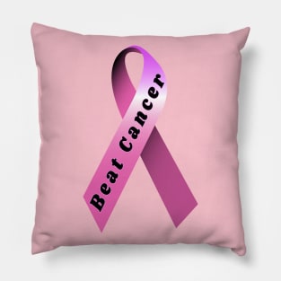 pink breast cancer ribbon Pillow